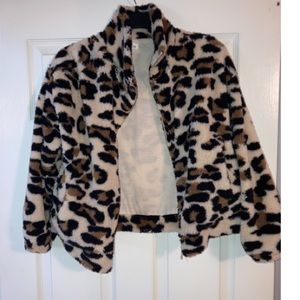 Cheetah Faux Fur Jacket
